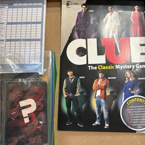 Clue The Classic Mystery Game Hasboro 2013 2 Sided Board - Picture 4 of 10